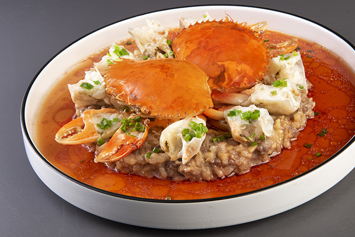 肉蟹蒸肉饼